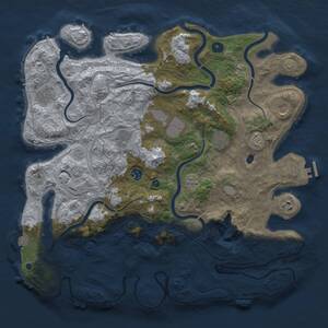 Thumbnail Rust Map: Procedural Map, Size: 4250, Seed: 392678512, 14 Monuments