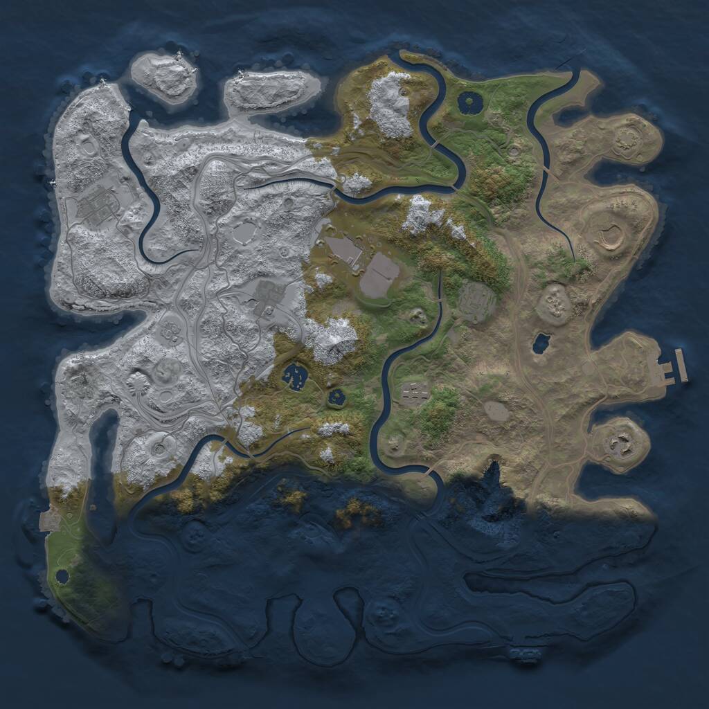 Rust Map: Procedural Map, Size: 4250, Seed: 392678512, 14 Monuments