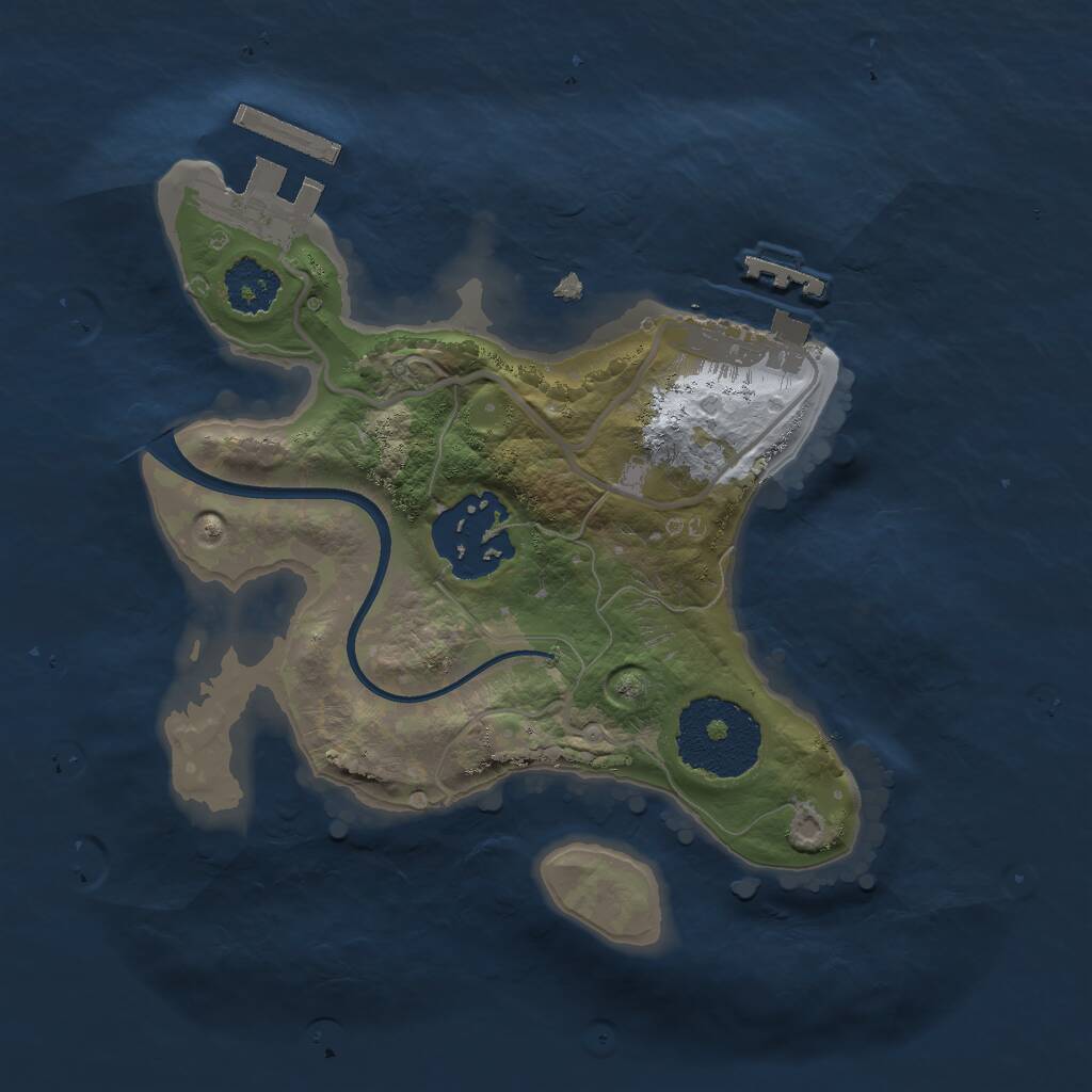 Rust Map: Procedural Map, Size: 2010, Seed: 75909336, 4 Monuments
