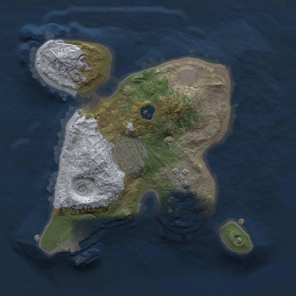 Rust Map: Procedural Map, Size: 2000, Seed: 3345, 5 Monuments