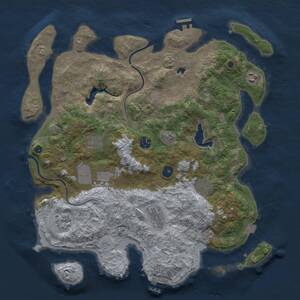 Thumbnail Rust Map: Procedural Map, Size: 4000, Seed: 678419, 14 Monuments