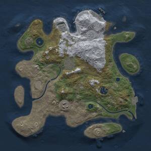 Thumbnail Rust Map: Procedural Map, Size: 3000, Seed: 20705934, 9 Monuments