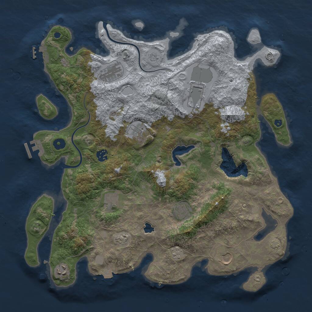 Rust Map: Procedural Map, Size: 4000, Seed: 1564684945, 15 Monuments