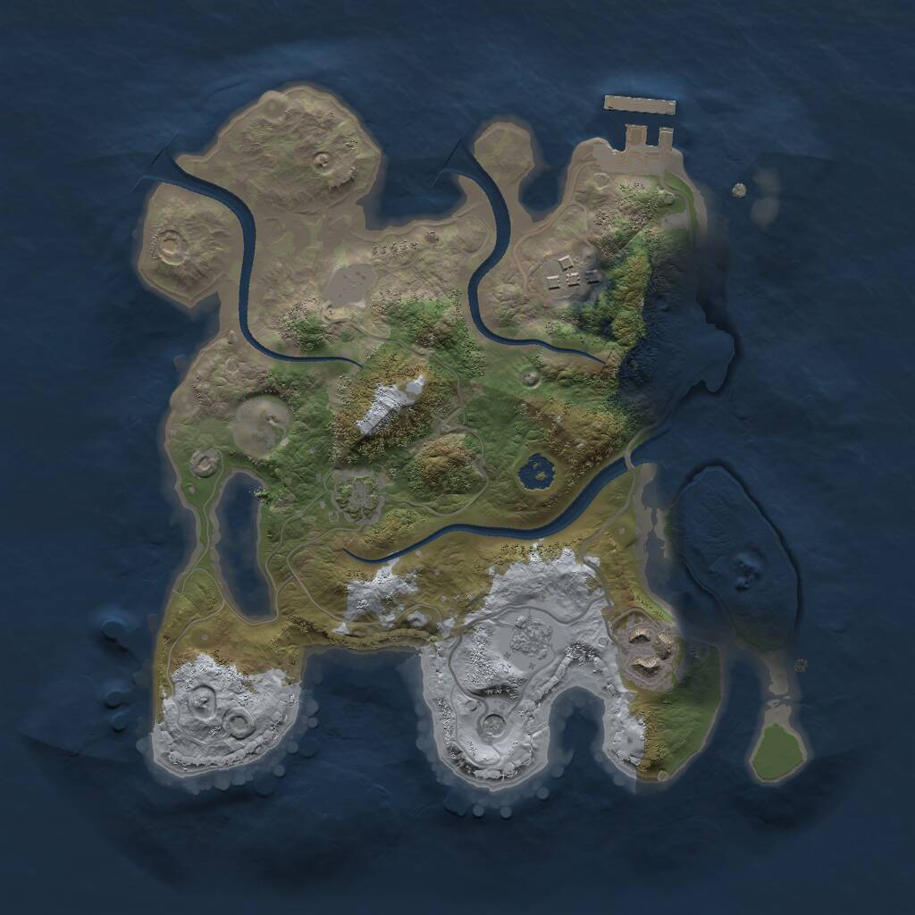 Rust Map: Procedural Map, Size: 2600, Seed: 76849123, 7 Monuments