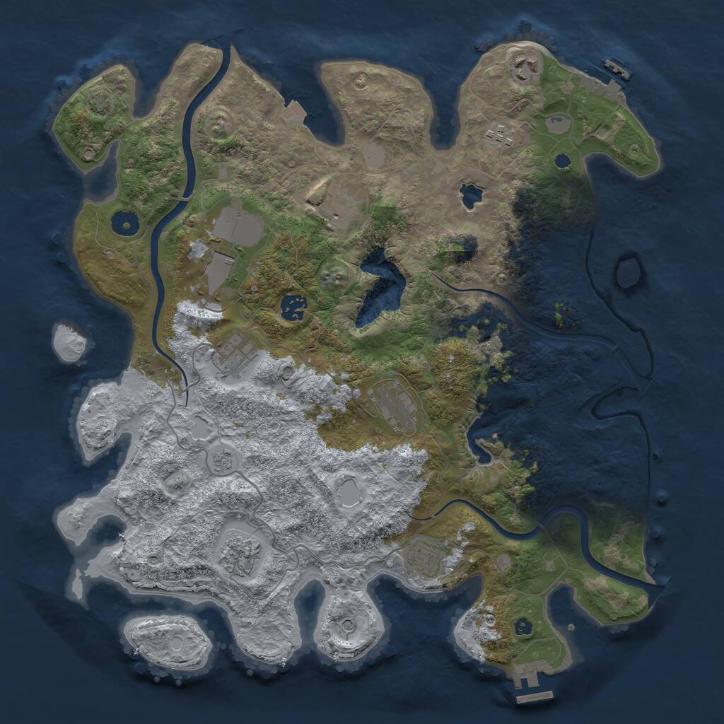 Rust Map: Procedural Map, Size: 4000, Seed: 423094882, 15 Monuments
