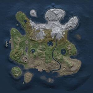 Thumbnail Rust Map: Procedural Map, Size: 2500, Seed: 1506199101, 6 Monuments