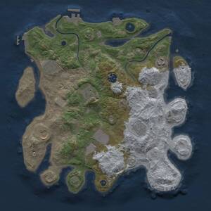 Thumbnail Rust Map: Procedural Map, Size: 3500, Seed: 566868477, 14 Monuments