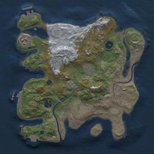 Thumbnail Rust Map: Procedural Map, Size: 3000, Seed: 519933455, 13 Monuments