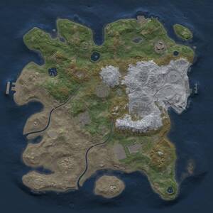 Thumbnail Rust Map: Procedural Map, Size: 3500, Seed: 2089323402, 14 Monuments