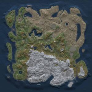 Thumbnail Rust Map: Procedural Map, Size: 4250, Seed: 1847806724, 14 Monuments