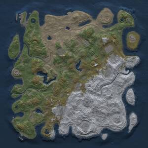 Thumbnail Rust Map: Procedural Map, Size: 4500, Seed: 508108854, 17 Monuments