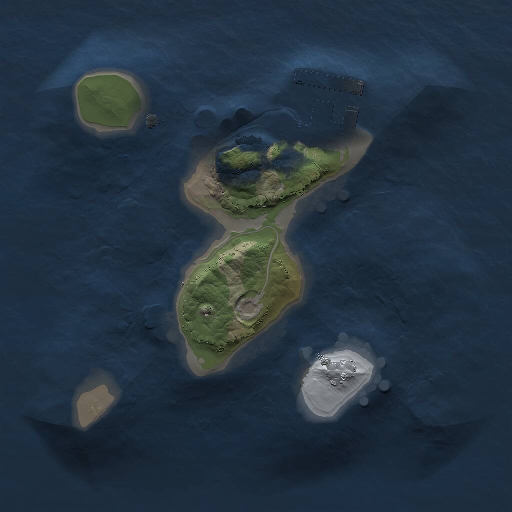 Rust Map: Procedural Map, Size: 1500, Seed: 1049394427, 2 Monuments