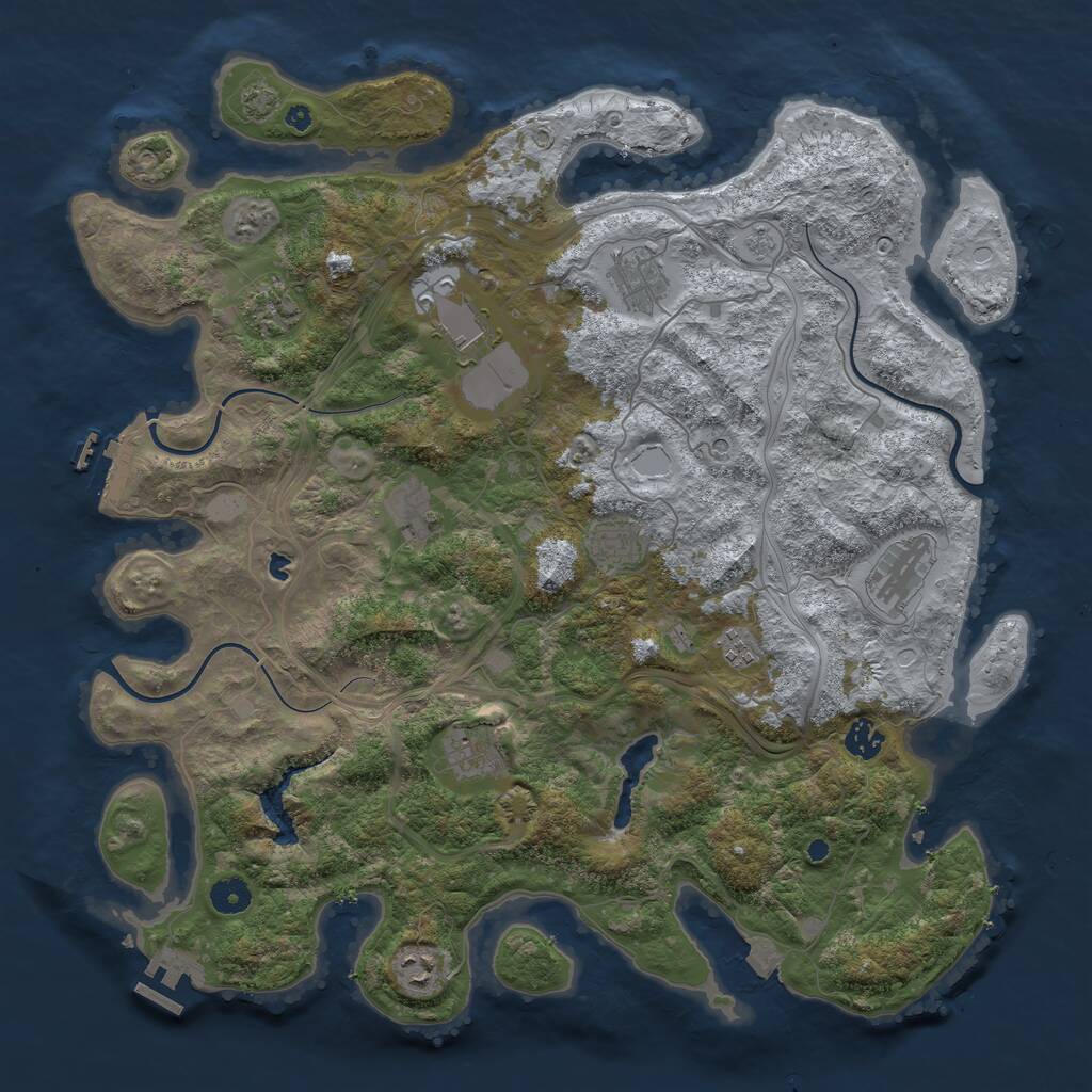 Rust Map: Procedural Map, Size: 4250, Seed: 1626041217, 16 Monuments