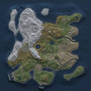 Thumbnail Rust Map: Procedural Map, Size: 3000, Seed: 197451300, 11 Monuments