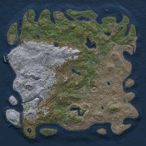 Thumbnail Rust Map: Procedural Map, Size: 5000, Seed: 25000, 16 Monuments
