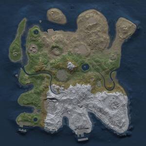 Thumbnail Rust Map: Procedural Map, Size: 3000, Seed: 1226876237, 11 Monuments