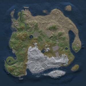 Thumbnail Rust Map: Procedural Map, Size: 3500, Seed: 1150486873, 12 Monuments