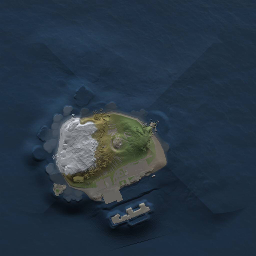 Rust Map: Procedural Map, Size: 1000, Seed: 6813, 2 Monuments