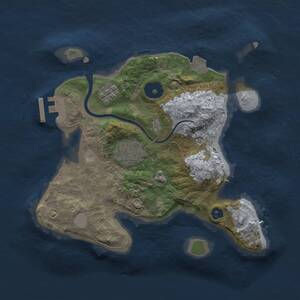 Thumbnail Rust Map: Procedural Map, Size: 2500, Seed: 1850750939, 5 Monuments