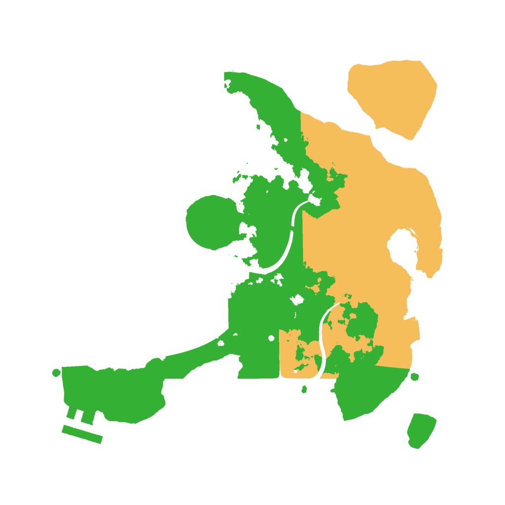 Biome Rust Map: Procedural Map, Size: 2500, Seed: 880517551