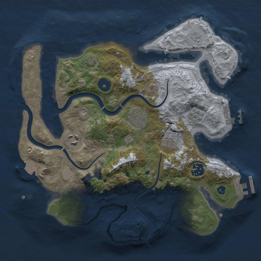 Rust Map: Procedural Map, Size: 3000, Seed: 1545599649, 11 Monuments