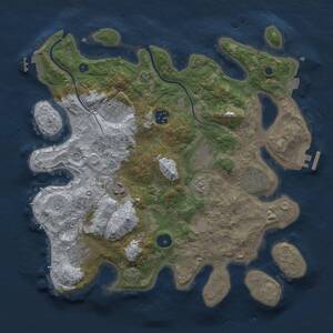 Thumbnail Rust Map: Procedural Map, Size: 3500, Seed: 21297664, 12 Monuments