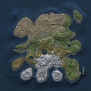 Thumbnail Rust Map: Procedural Map, Size: 2500, Seed: 1254251129, 7 Monuments