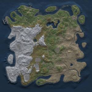 Thumbnail Rust Map: Procedural Map, Size: 4250, Seed: 593502833, 16 Monuments