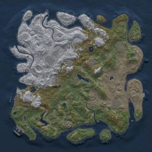 Thumbnail Rust Map: Procedural Map, Size: 4250, Seed: 1306740643, 14 Monuments