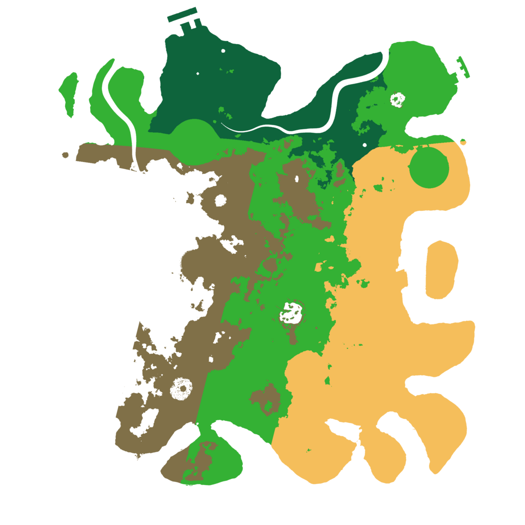 Biome Rust Map: Procedural Map, Size: 3500, Seed: 25866