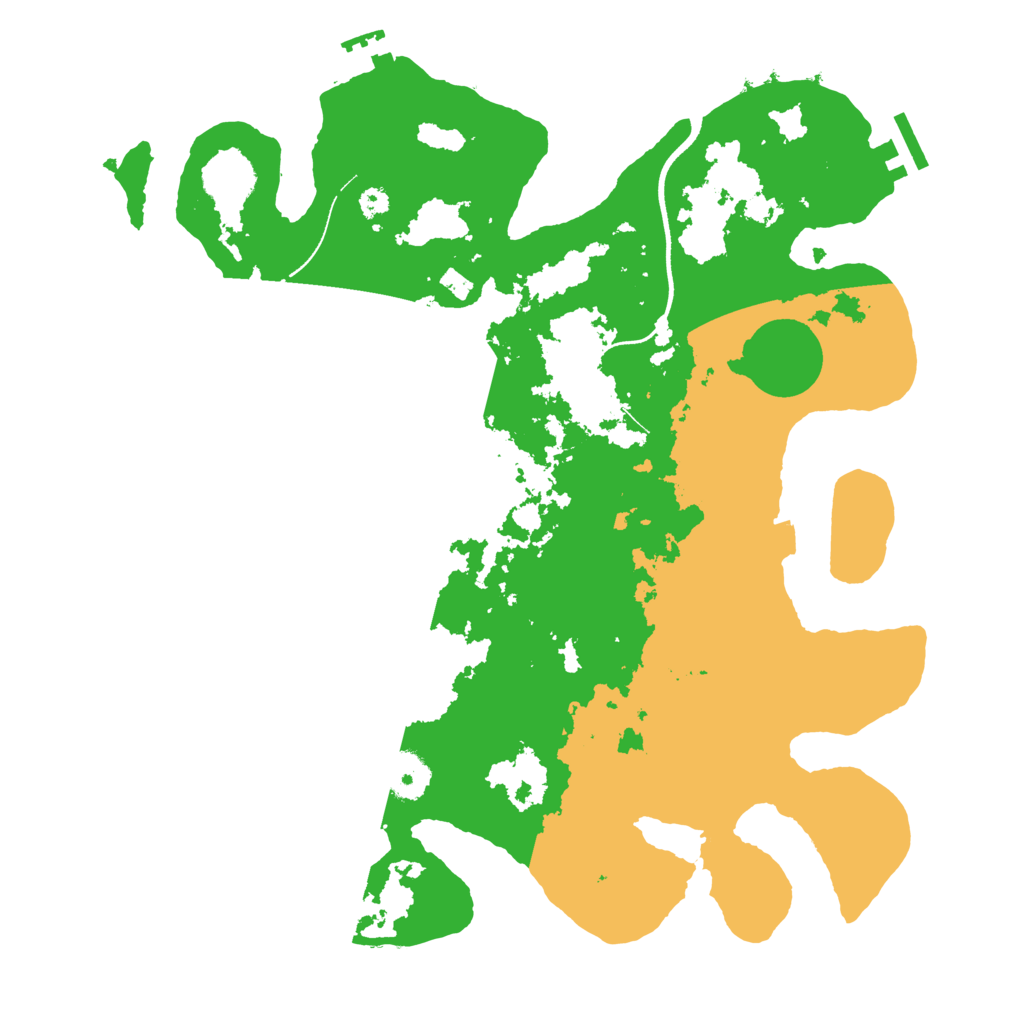 Biome Rust Map: Procedural Map, Size: 3500, Seed: 25866