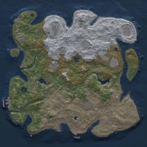 Thumbnail Rust Map: Procedural Map, Size: 4000, Seed: 860365825, 17 Monuments