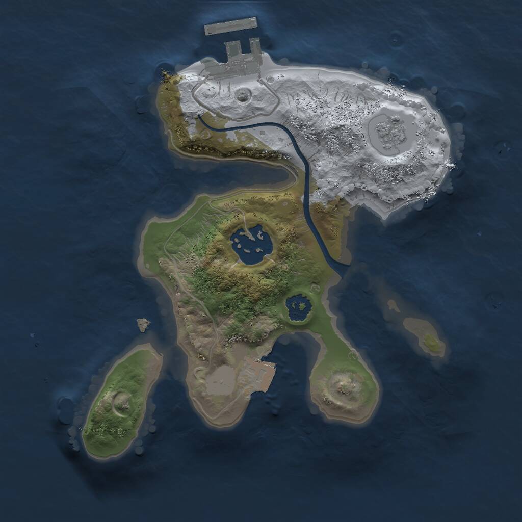 Rust Map: Procedural Map, Size: 2000, Seed: 1212123121, 4 Monuments