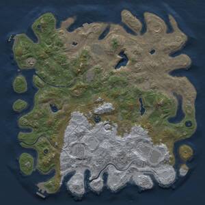 Thumbnail Rust Map: Procedural Map, Size: 4500, Seed: 467884369, 15 Monuments