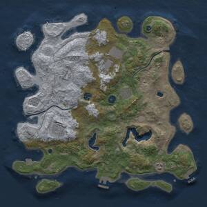 Thumbnail Rust Map: Procedural Map, Size: 4000, Seed: 1183333034, 13 Monuments