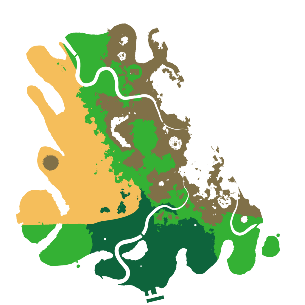 Biome Rust Map: Procedural Map, Size: 3500, Seed: 85931568
