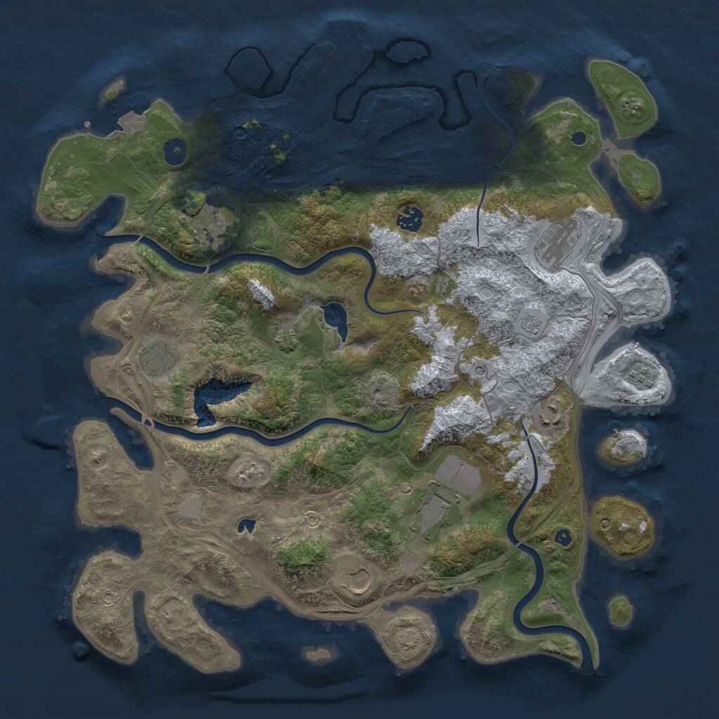 Rust Map: Procedural Map, Size: 4250, Seed: 1773664796, 13 Monuments
