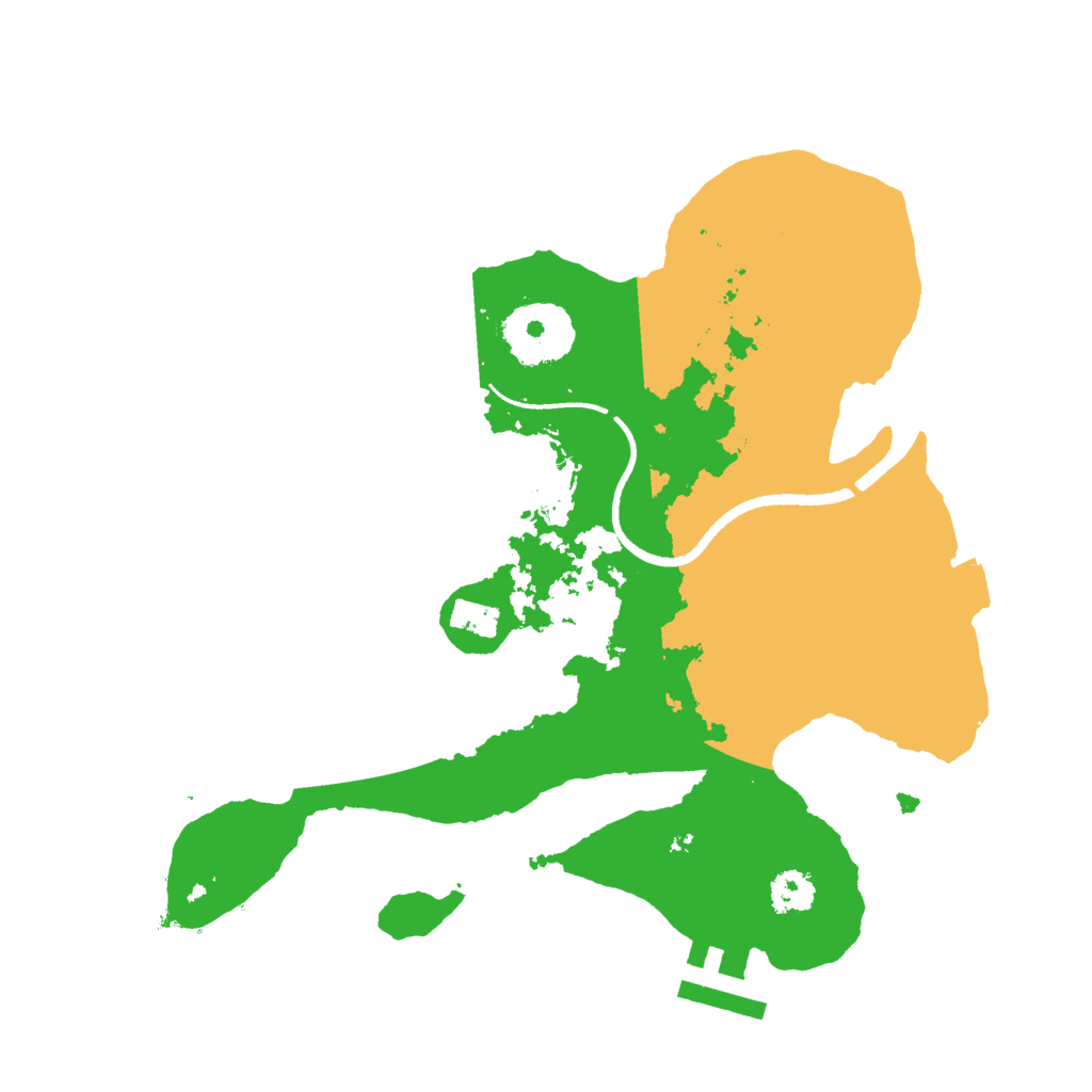 Biome Rust Map: Procedural Map, Size: 2500, Seed: 22225