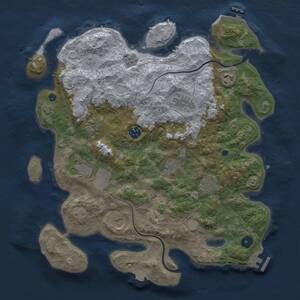 Thumbnail Rust Map: Procedural Map, Size: 3850, Seed: 7583443, 15 Monuments