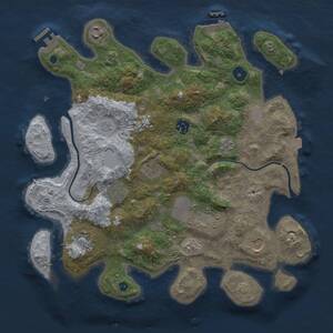 Thumbnail Rust Map: Procedural Map, Size: 3600, Seed: 28102024, 14 Monuments