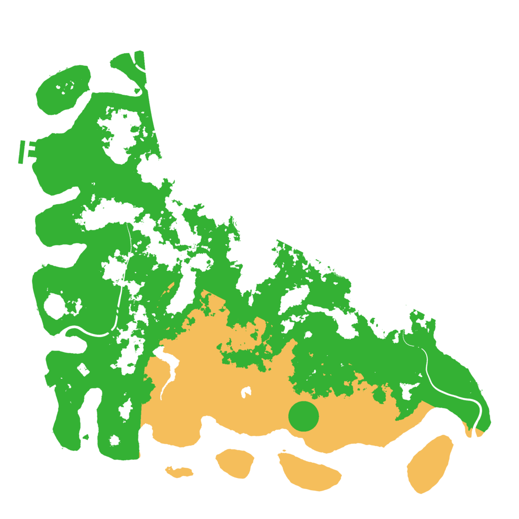 Biome Rust Map: Procedural Map, Size: 4500, Seed: 208347601