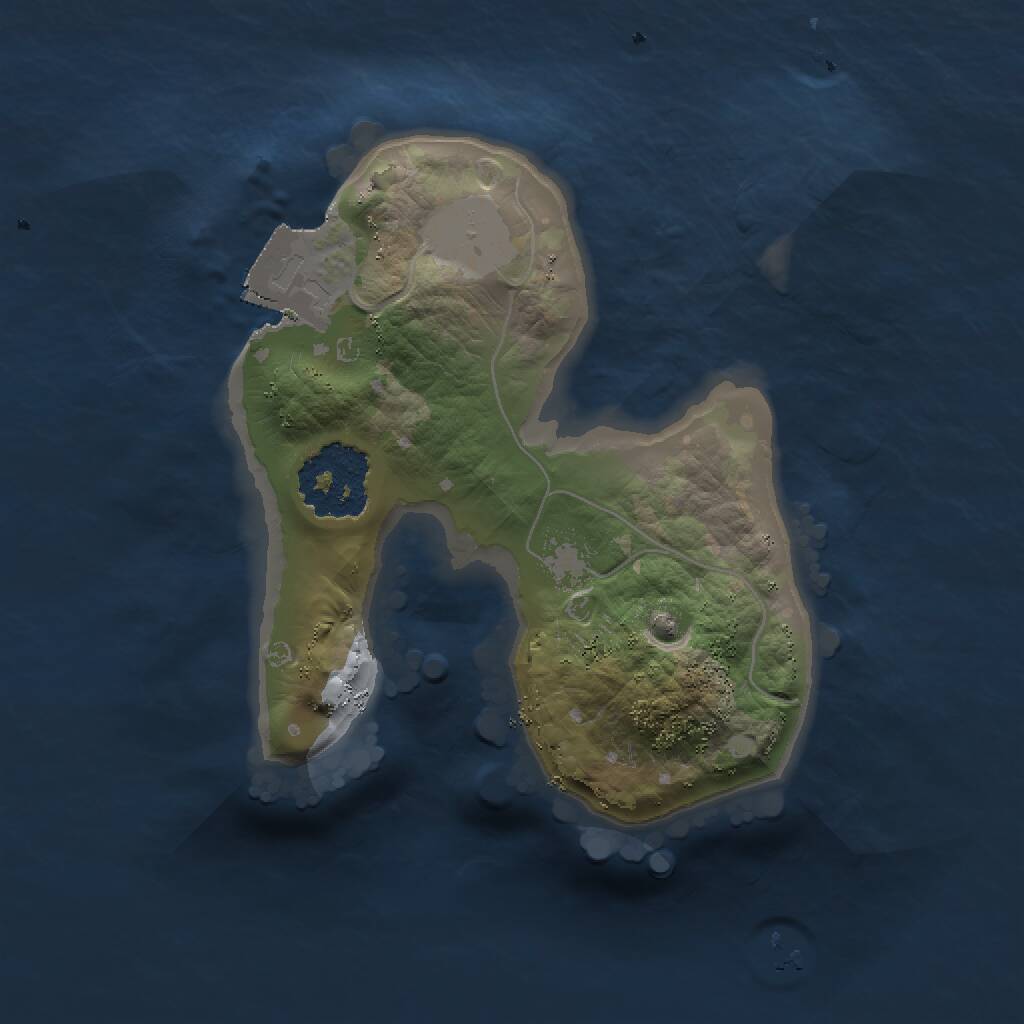 Rust Map: Procedural Map, Size: 1400, Seed: 1136494117, 1 Monuments