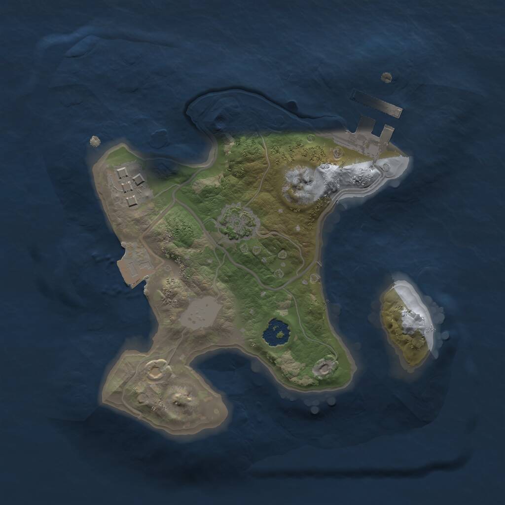 Rust Map: Procedural Map, Size: 1900, Seed: 449628236, 4 Monuments