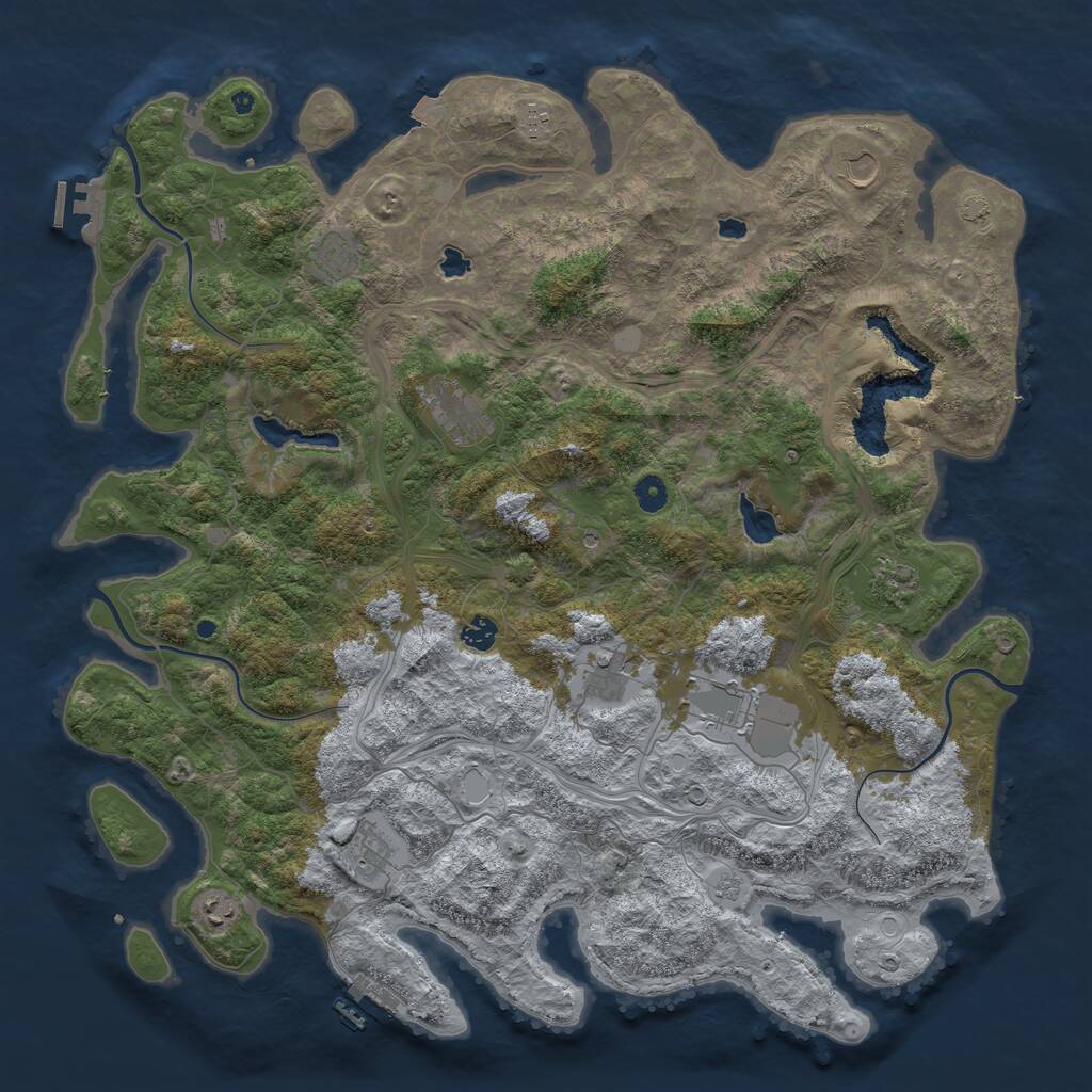Rust Map: Procedural Map, Size: 4765, Seed: 665118588, 16 Monuments