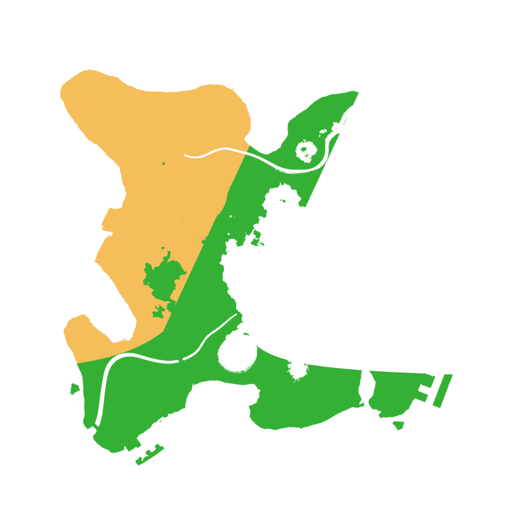 Biome Rust Map: Procedural Map, Size: 2500, Seed: 358737804