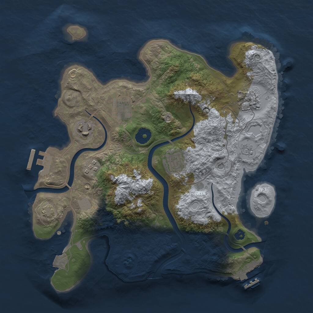 Rust Map: Procedural Map, Size: 3000, Seed: 23995, 11 Monuments