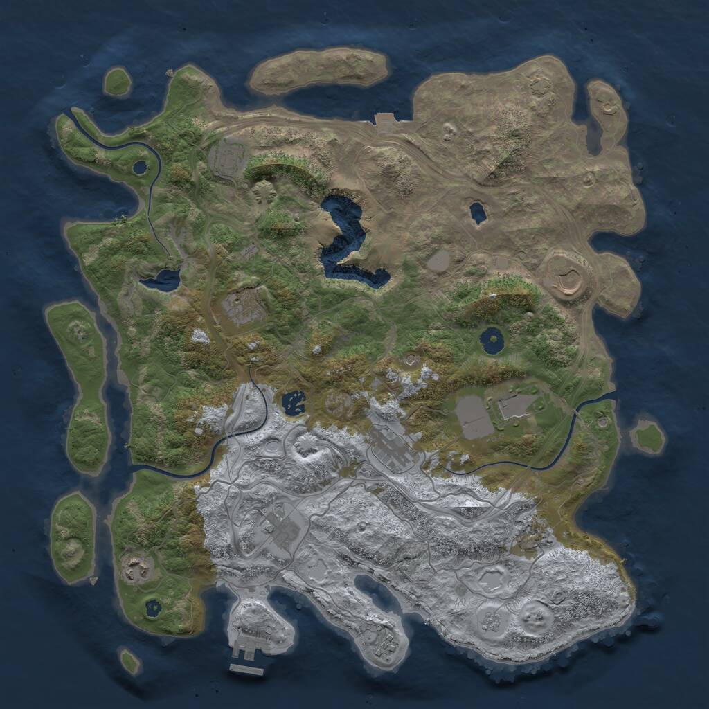 Rust Map: Procedural Map, Size: 4250, Seed: 1797412919, 15 Monuments