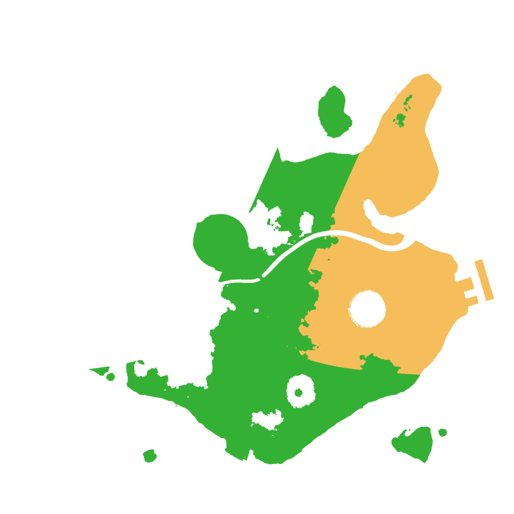 Biome Rust Map: Procedural Map, Size: 2500, Seed: 97988