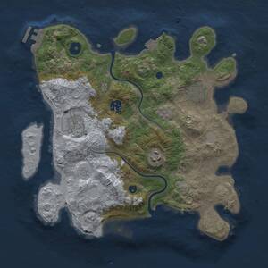 Thumbnail Rust Map: Procedural Map, Size: 3211, Seed: 779699744, 9 Monuments