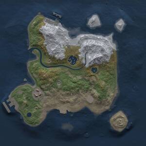 Thumbnail Rust Map: Procedural Map, Size: 2500, Seed: 75156, 6 Monuments